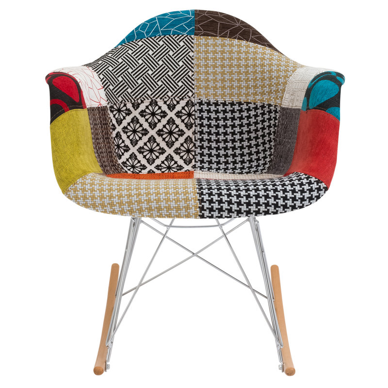 Edgemod Padded Patchwork Rocking Chair & Reviews Wayfair